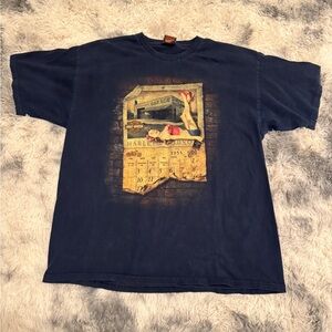 Harley-Davidson Black T-Shirt with Retro Pin Up Girl